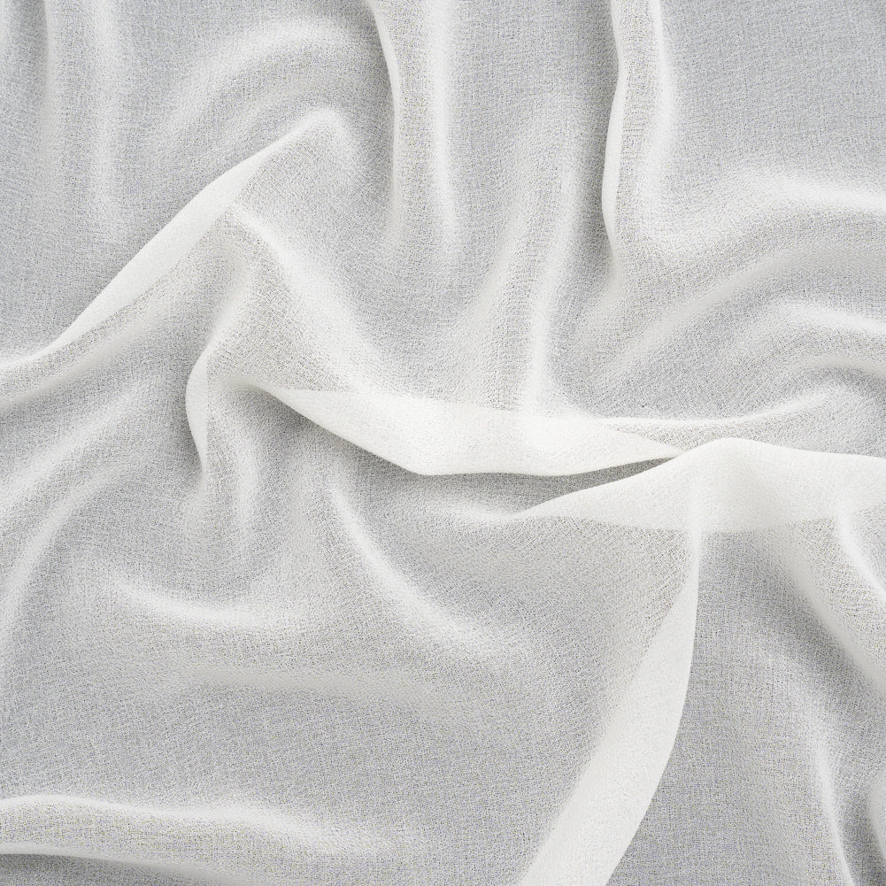 Famous Australian Designer Egret Polyester Georgette Famous Australian Designer Egret Polyester Georgette