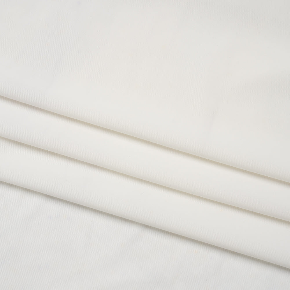 Famous Australian Designer White Stretch Polyester Jersey Folded Famous Australian Designer White Stretch Polyester Jersey Folded