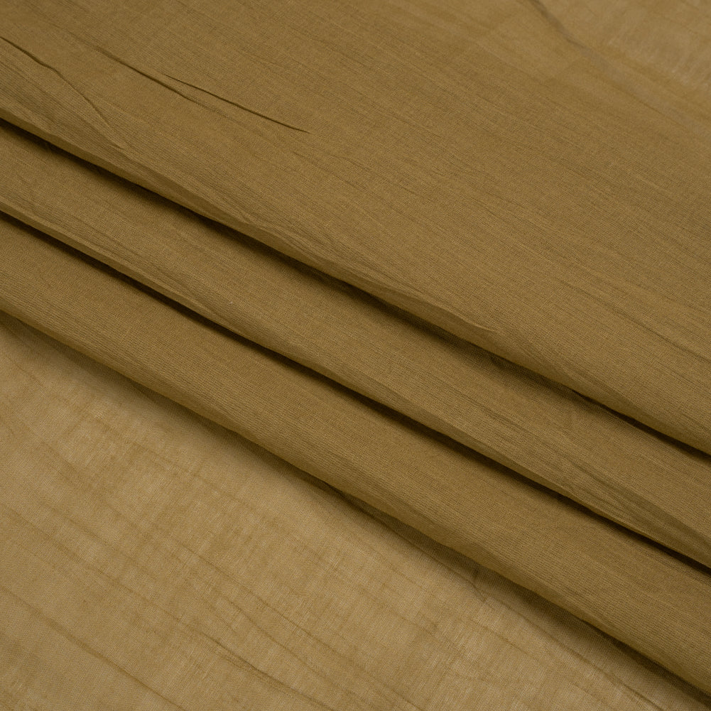 Famous Australian Designer Bronze Crinkled Cotton Voile Folded Famous Australian Designer Bronze Crinkled Cotton Voile Folded