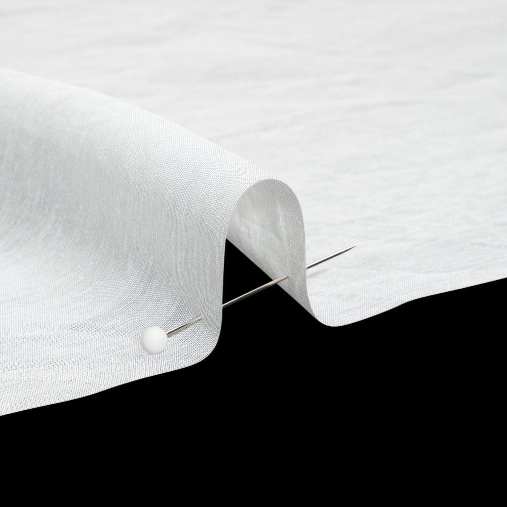Famous Australian Designer White Cotton and Polyester Voile Detail Famous Australian Designer White Cotton and Polyester Voile Detail