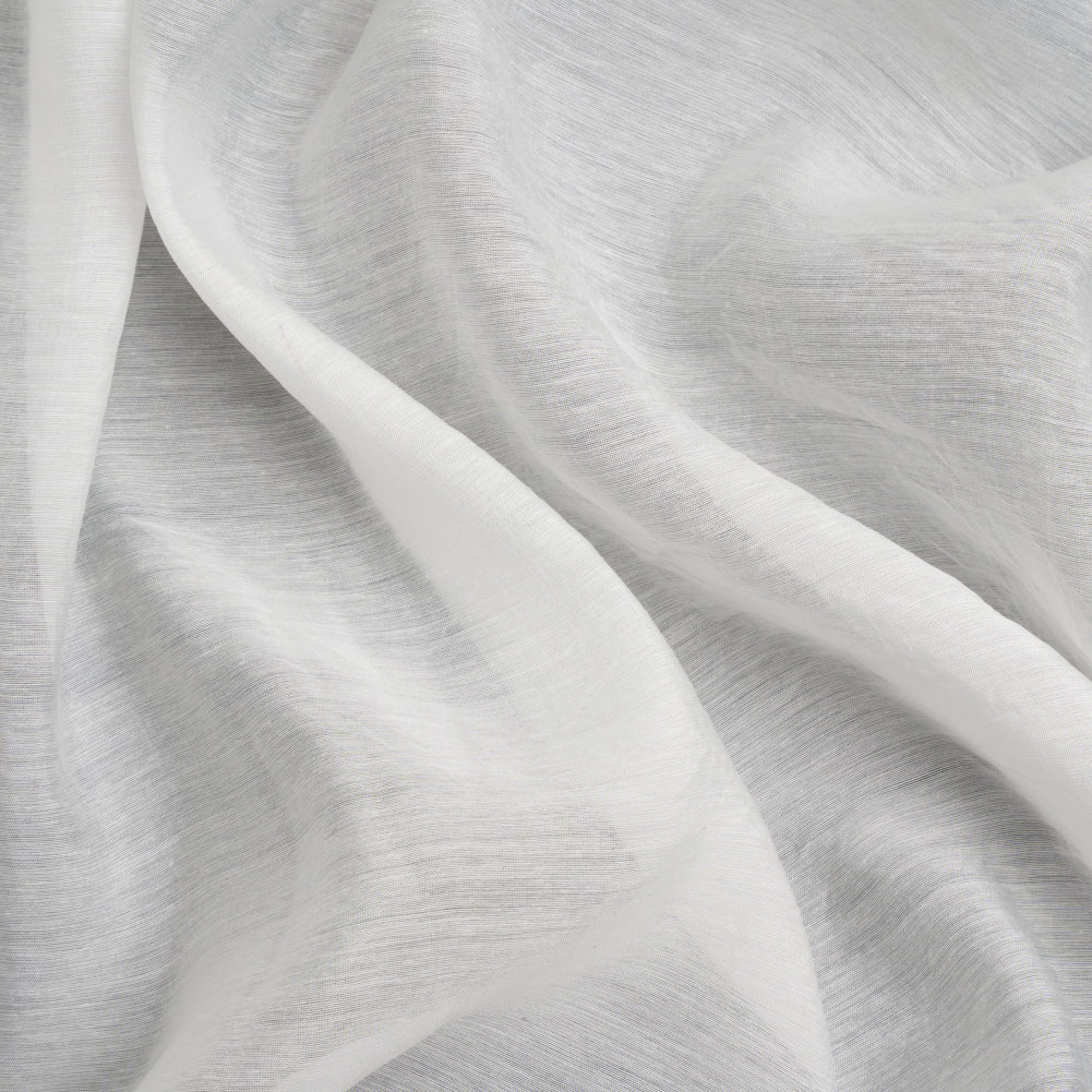 Famous Australian Designer White Cotton and Polyester Voile Famous Australian Designer White Cotton and Polyester Voile