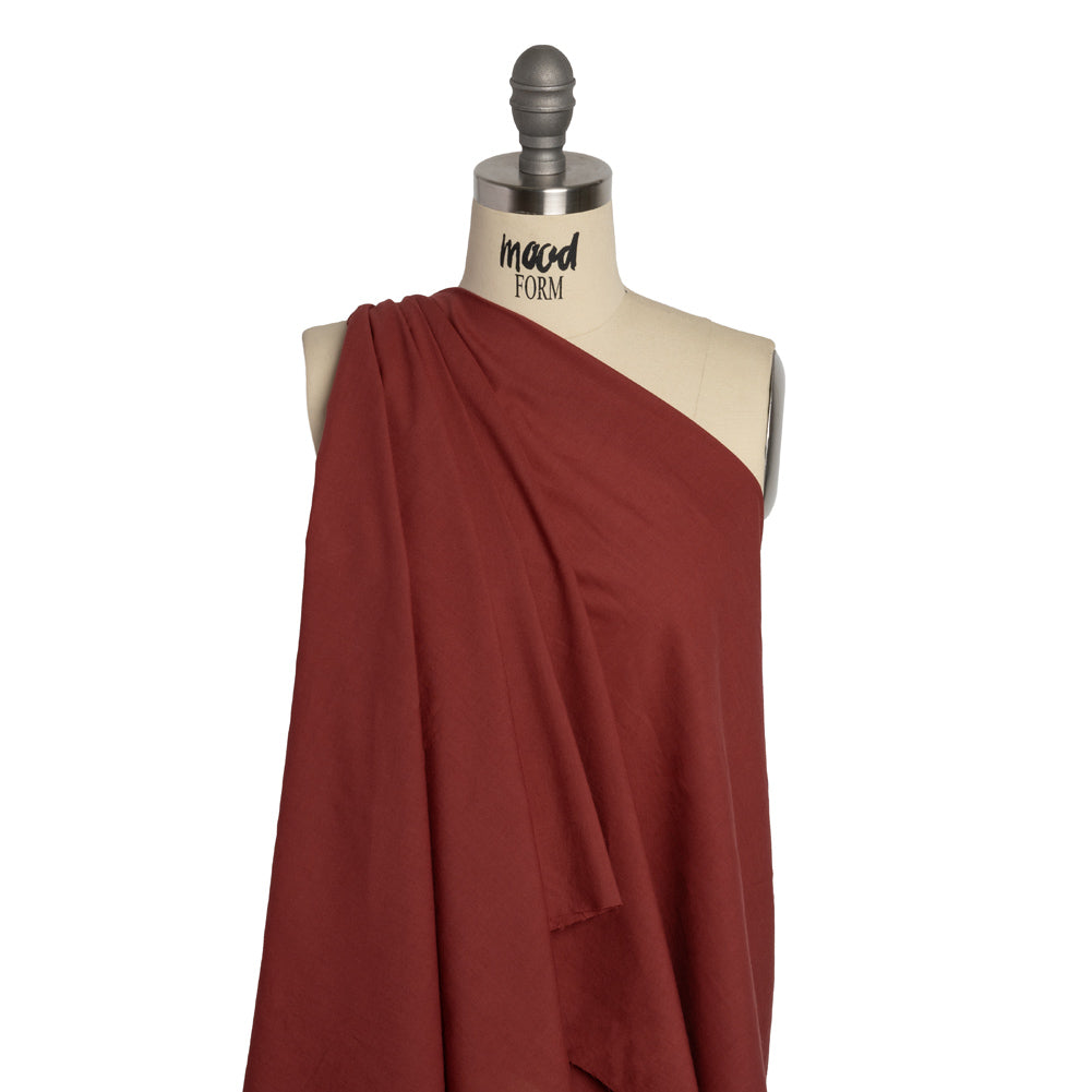 Famous Australian Designer Brick Cotton Voile Drape Famous Australian Designer Brick Cotton Voile Drape