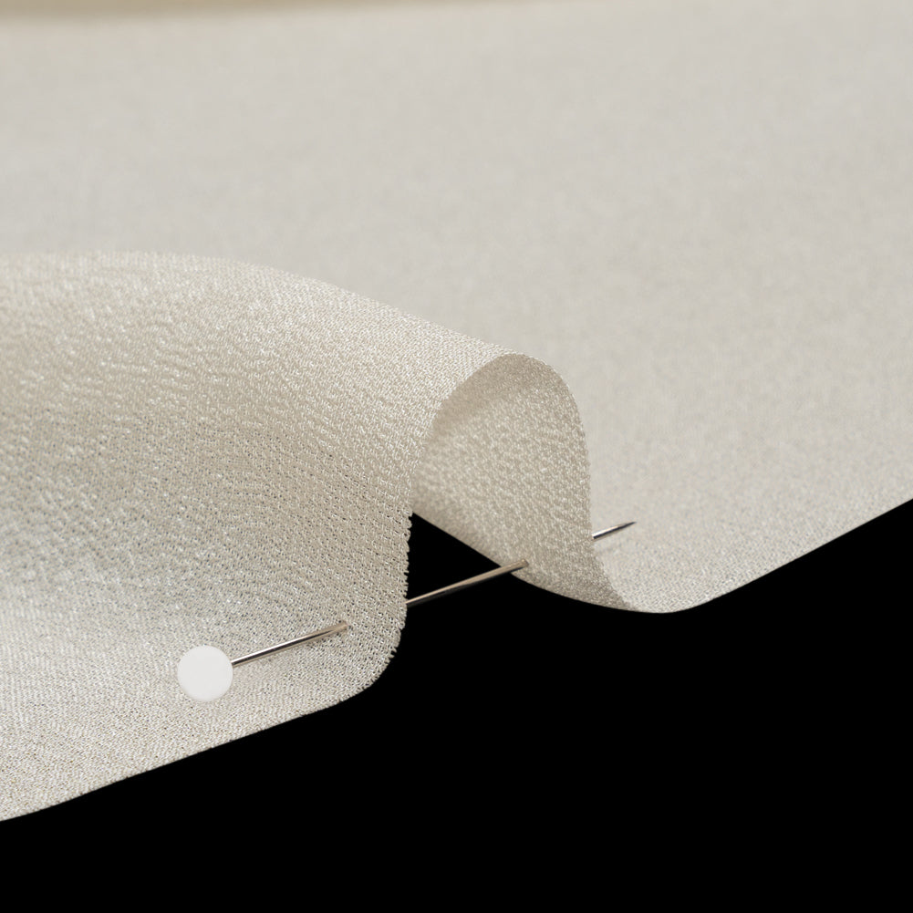 Famous Australian Designer Cream Viscose Georgette Detail Famous Australian Designer Cream Viscose Georgette Detail