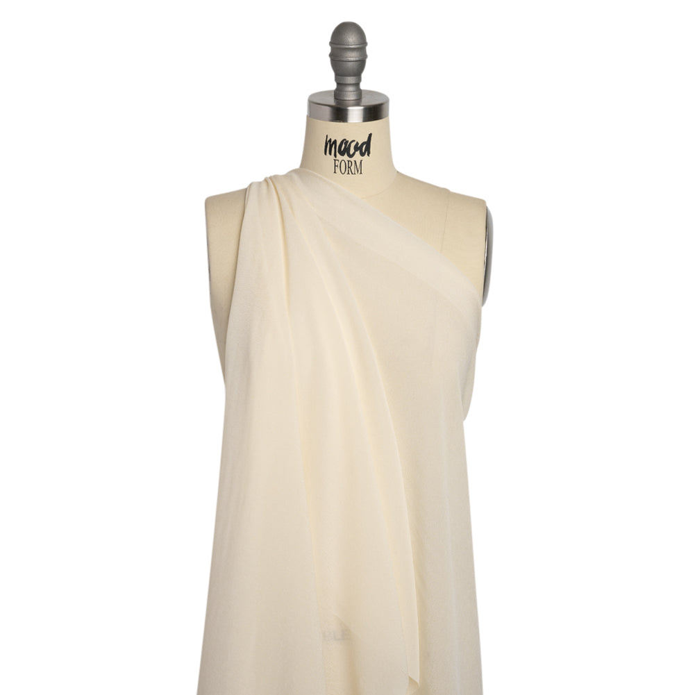 Famous Australian Designer Cream Viscose Georgette Drape Famous Australian Designer Cream Viscose Georgette Drape