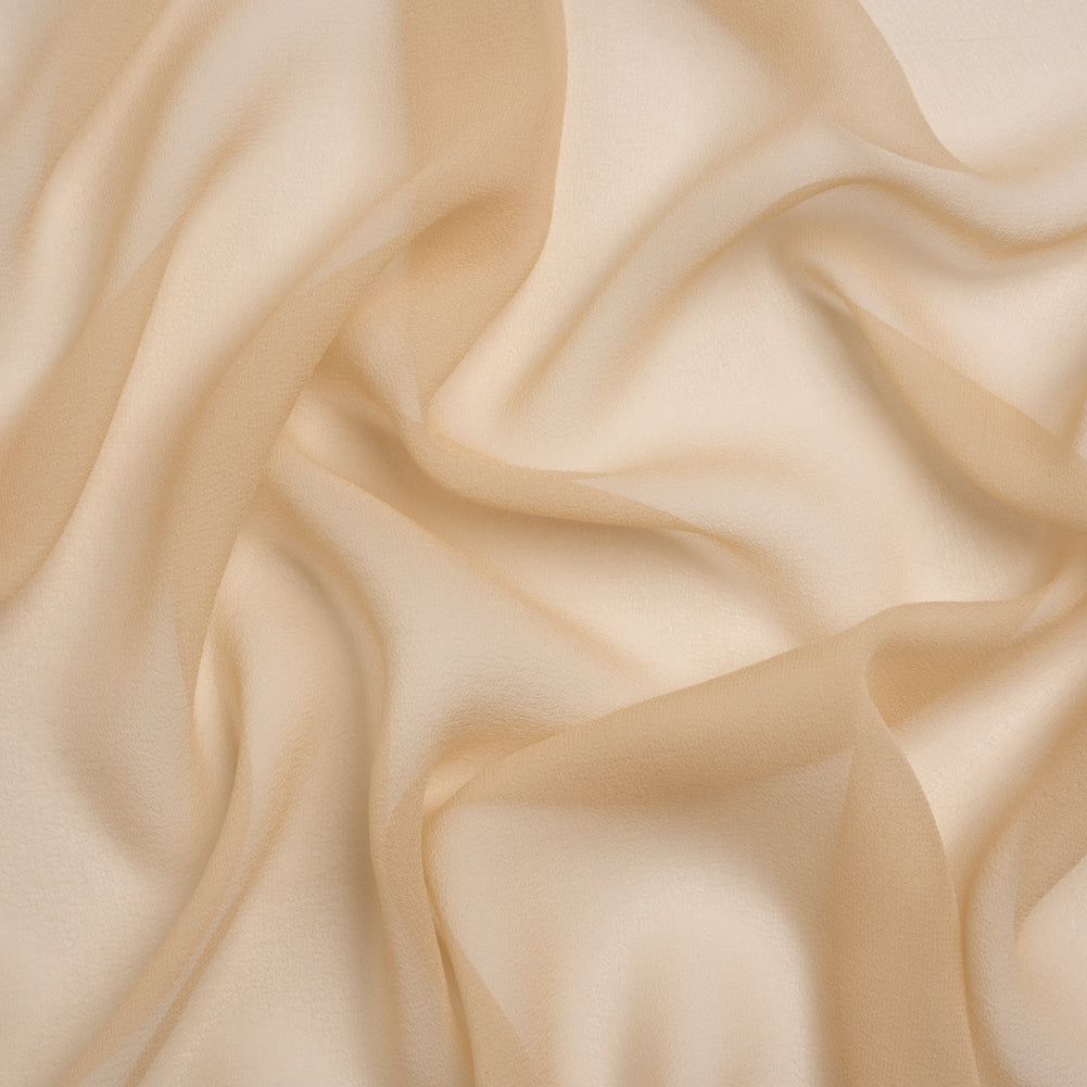 Famous Australian Designer Buff Silk Georgette Famous Australian Designer Buff Silk Georgette