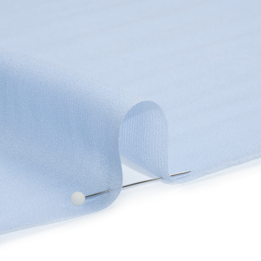 Famous Australian Designer Pale Blue Viscose Georgette Detail Famous Australian Designer Pale Blue Viscose Georgette Detail