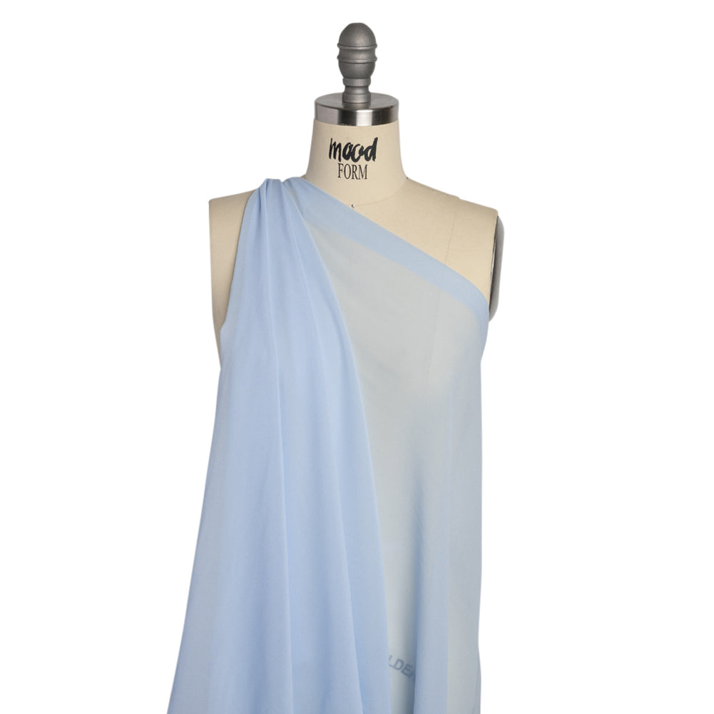 Famous Australian Designer Pale Blue Viscose Georgette Drape Famous Australian Designer Pale Blue Viscose Georgette Drape