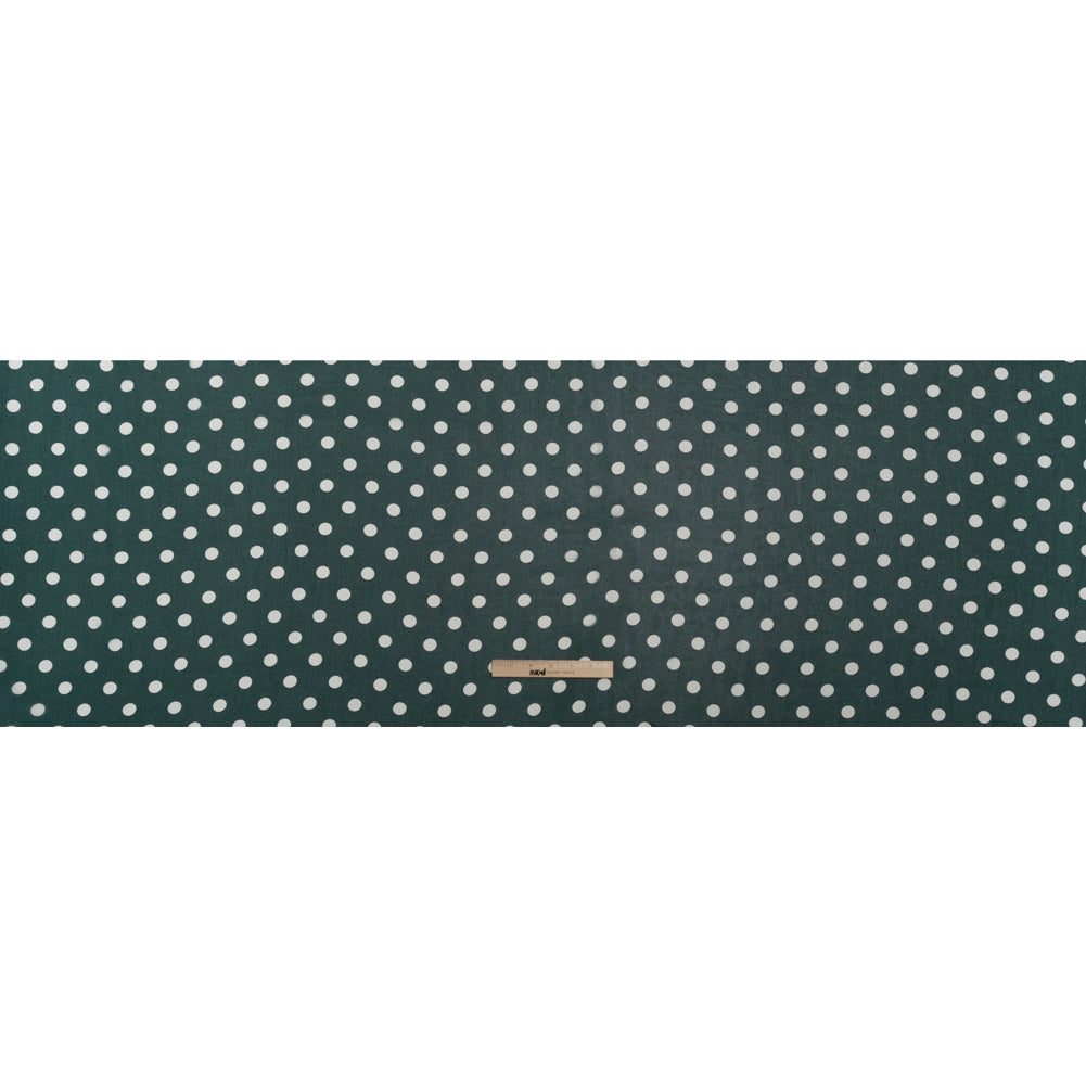 Famous Australian Designer Teal and White Polka Dot Nylon Georgette Drape Famous Australian Designer Teal and White Polka Dot Nylon Georgette Drape