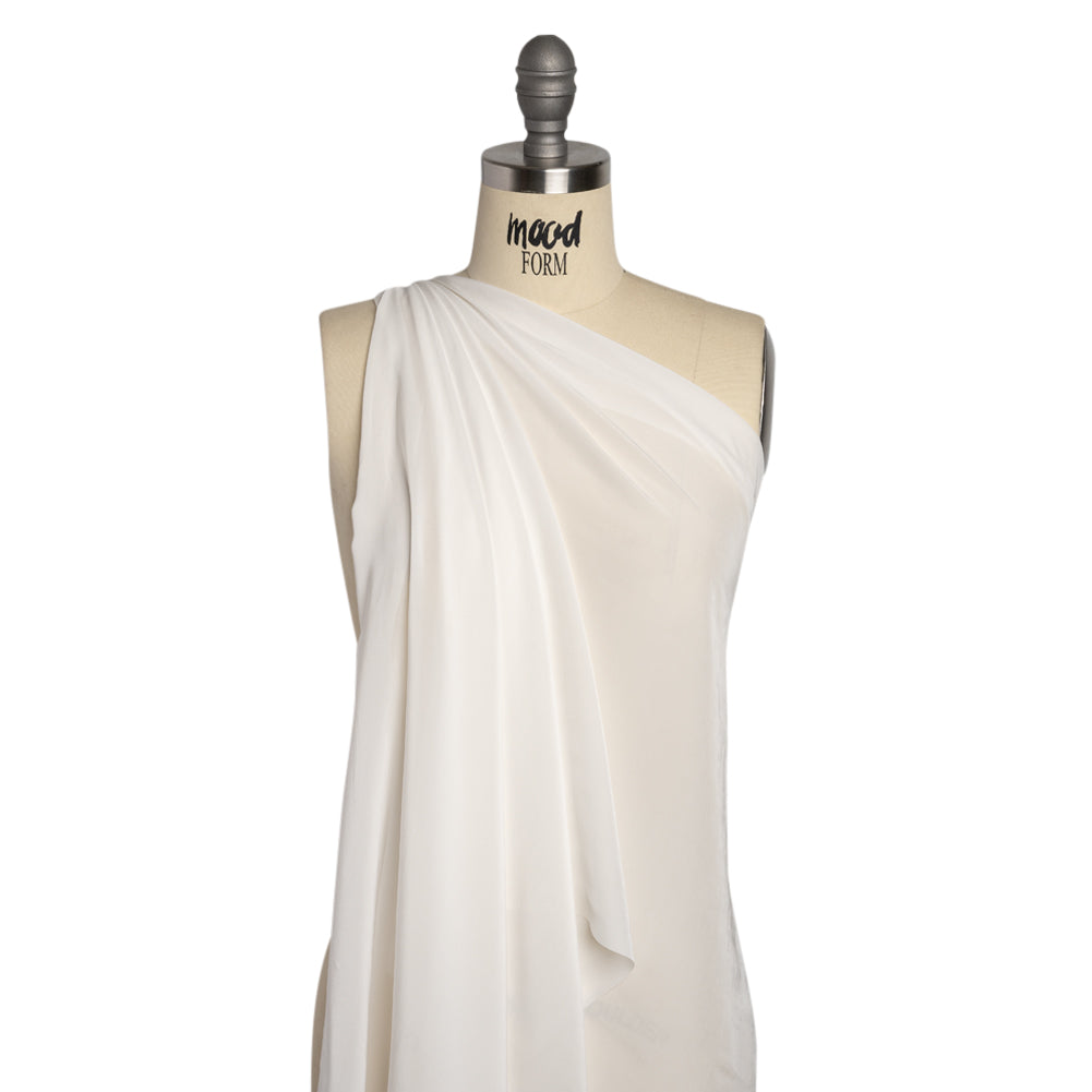 Famous Australian Designer Off White Viscose Crepe de Chine Drape Famous Australian Designer Off White Viscose Crepe de Chine Drape
