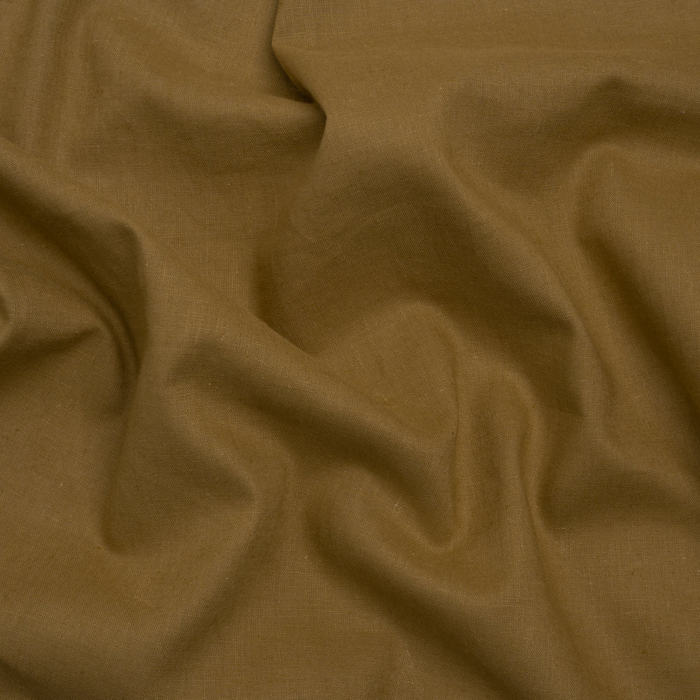 Famous Australian Designer Khaki Linen and Cotton Woven Famous Australian Designer Khaki Linen and Cotton Woven