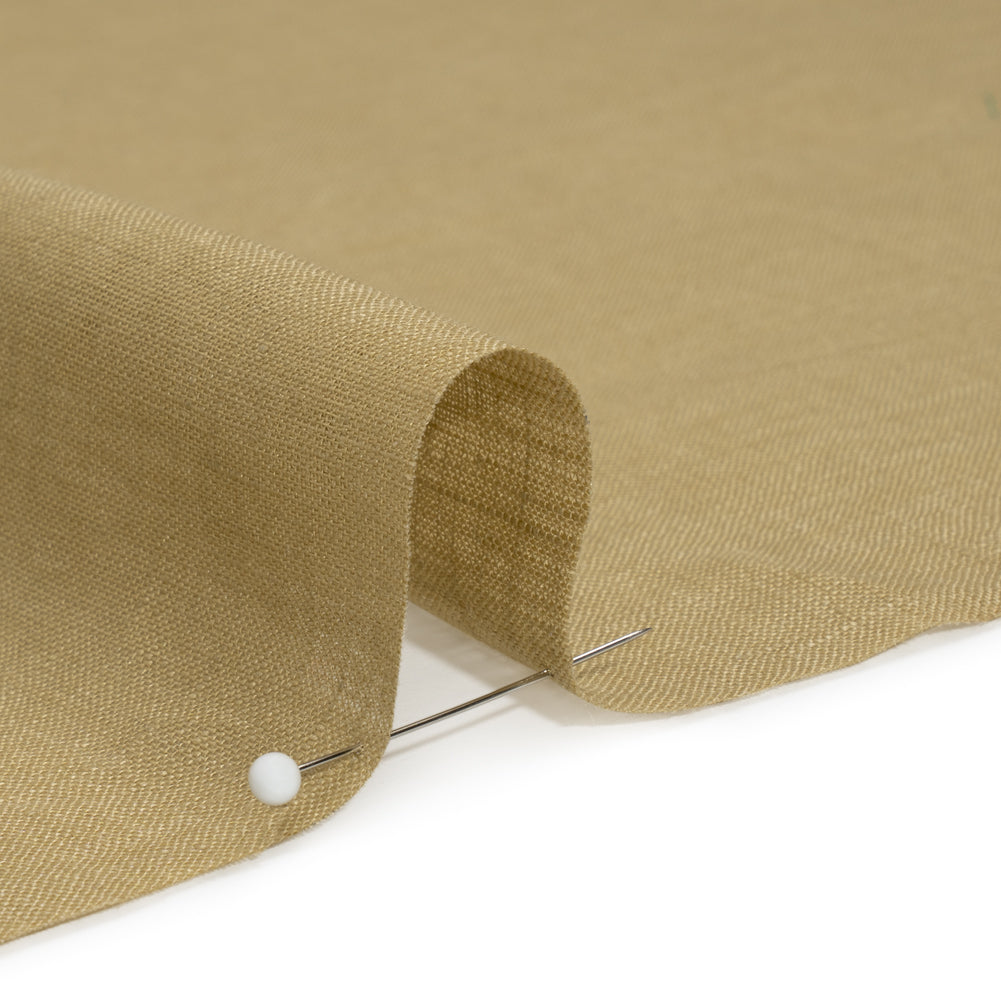 Famous Australian Designer Light Olive Lightweight Linen Woven Detail Famous Australian Designer Light Olive Lightweight Linen Woven Detail