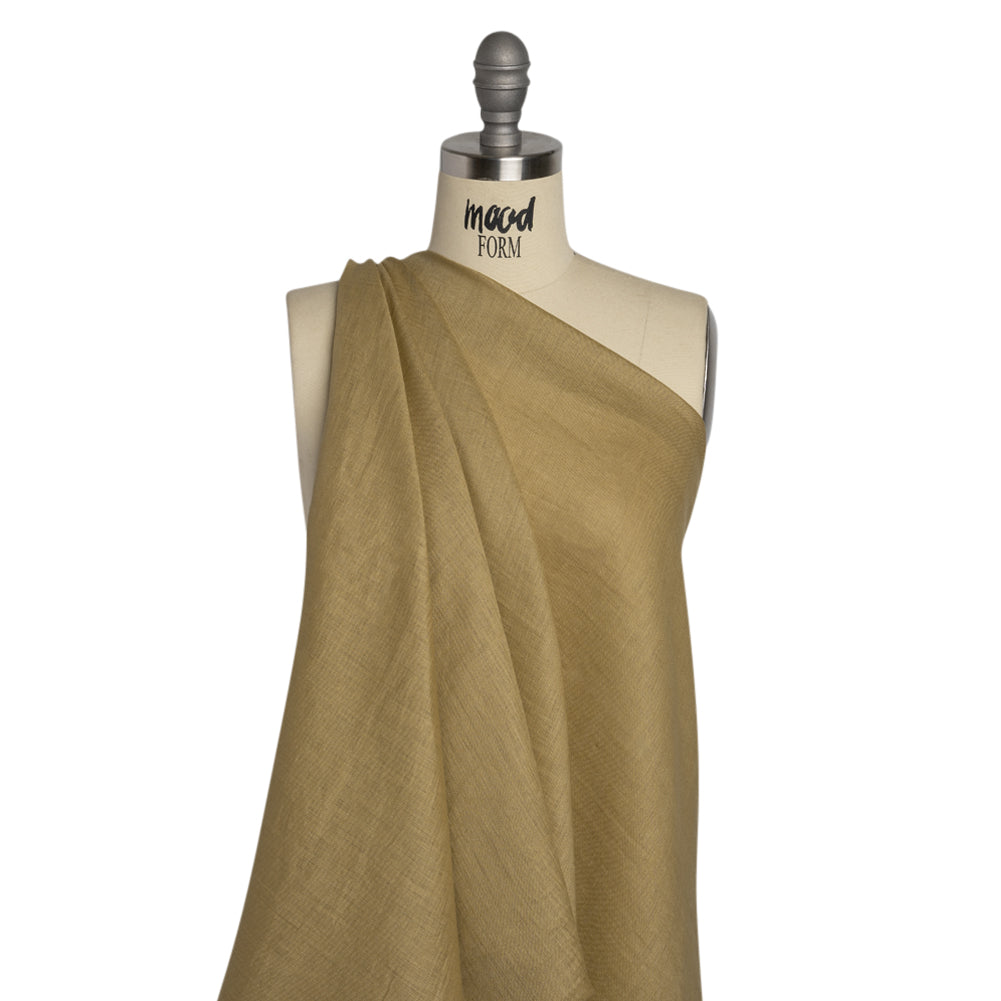 Famous Australian Designer Light Olive Lightweight Linen Woven Drape Famous Australian Designer Light Olive Lightweight Linen Woven Drape