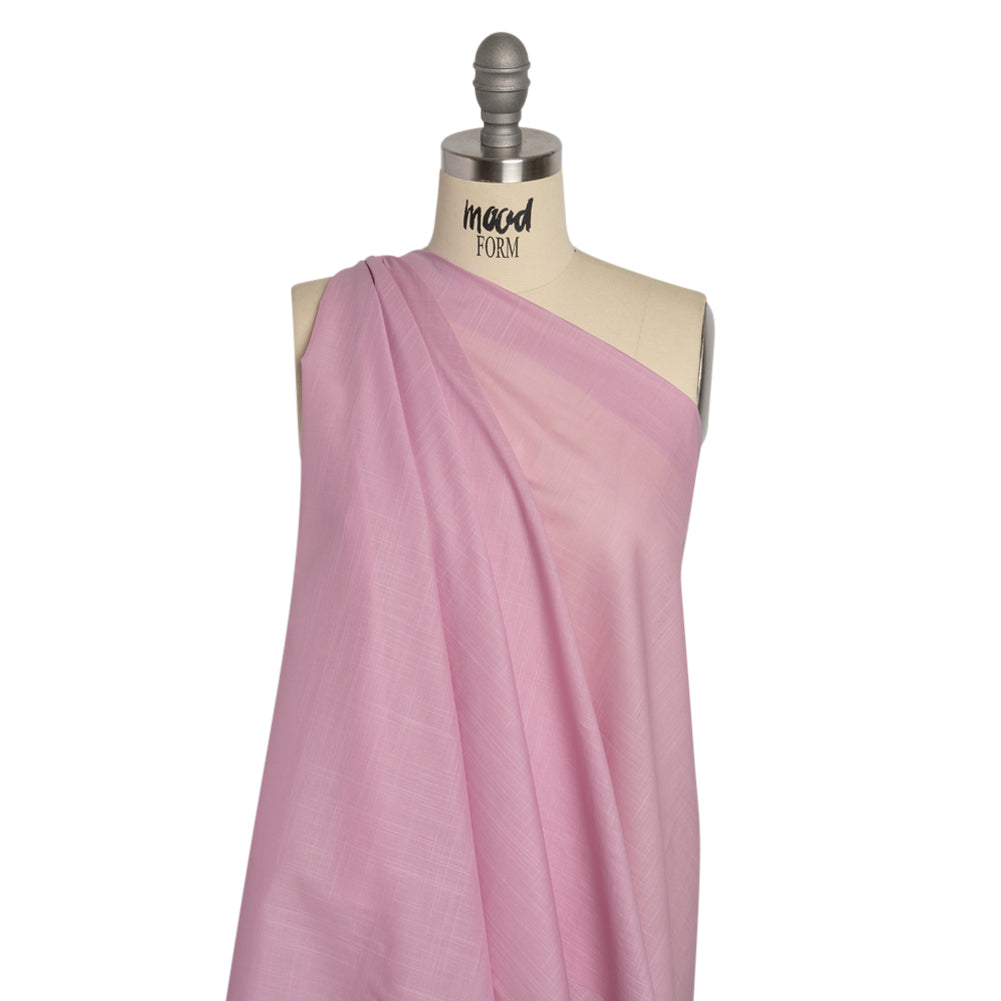 Famous Australian Designer Orchid Slubbed Cotton Voile Drape Famous Australian Designer Orchid Slubbed Cotton Voile Drape