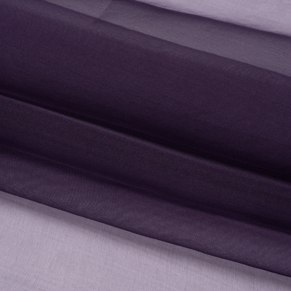 Famous Australian Designer Eggplant Lightweight Silk Organza Folded Famous Australian Designer Eggplant Lightweight Silk Organza Folded