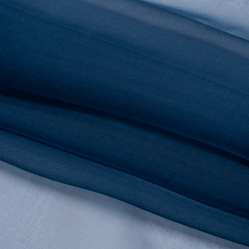 Famous Australian Designer Navy Lightweight Silk Organza Folded Famous Australian Designer Navy Lightweight Silk Organza Folded