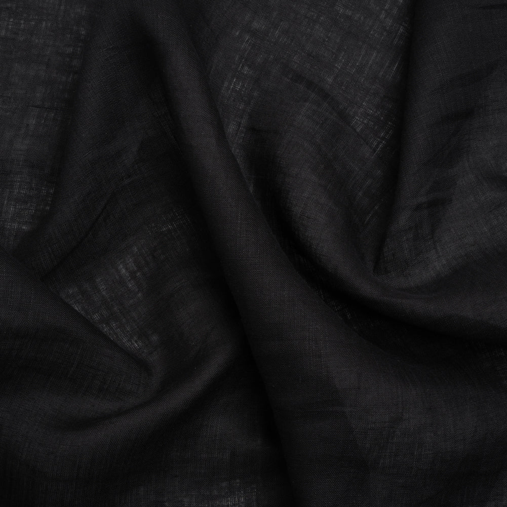 Famous Australian Designer Black Lightweight Linen Shirting Famous Australian Designer Black Lightweight Linen Shirting