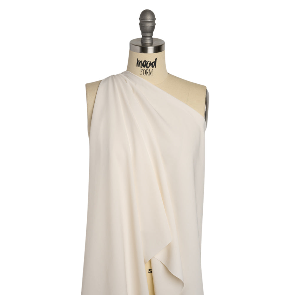 Famous Australian Designer Ivory Drapey Polyester Woven Drape Famous Australian Designer Ivory Drapey Polyester Woven Drape