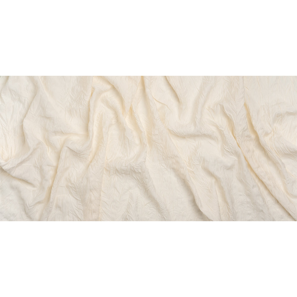 Famous Australian Designer Cream Crushed Ramie and Polyester Woven Full Famous Australian Designer Cream Crushed Ramie and Polyester Woven Full