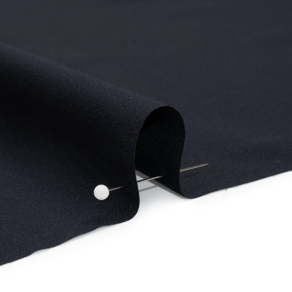 Famous Australian Designer Midnight Navy Stretch Polyester Woven Detail Famous Australian Designer Midnight Navy Stretch Polyester Woven Detail