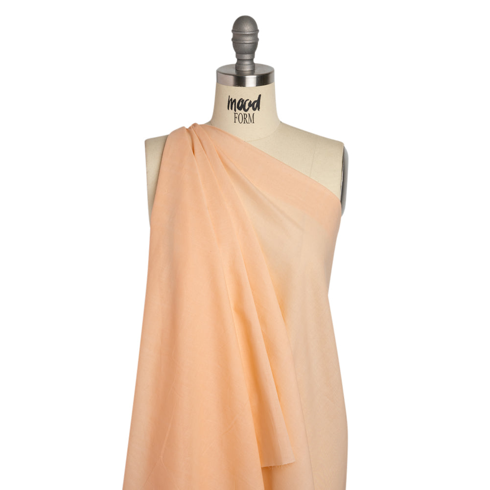 Famous Australian Designer Light Peach Cotton Voile Drape Famous Australian Designer Light Peach Cotton Voile Drape