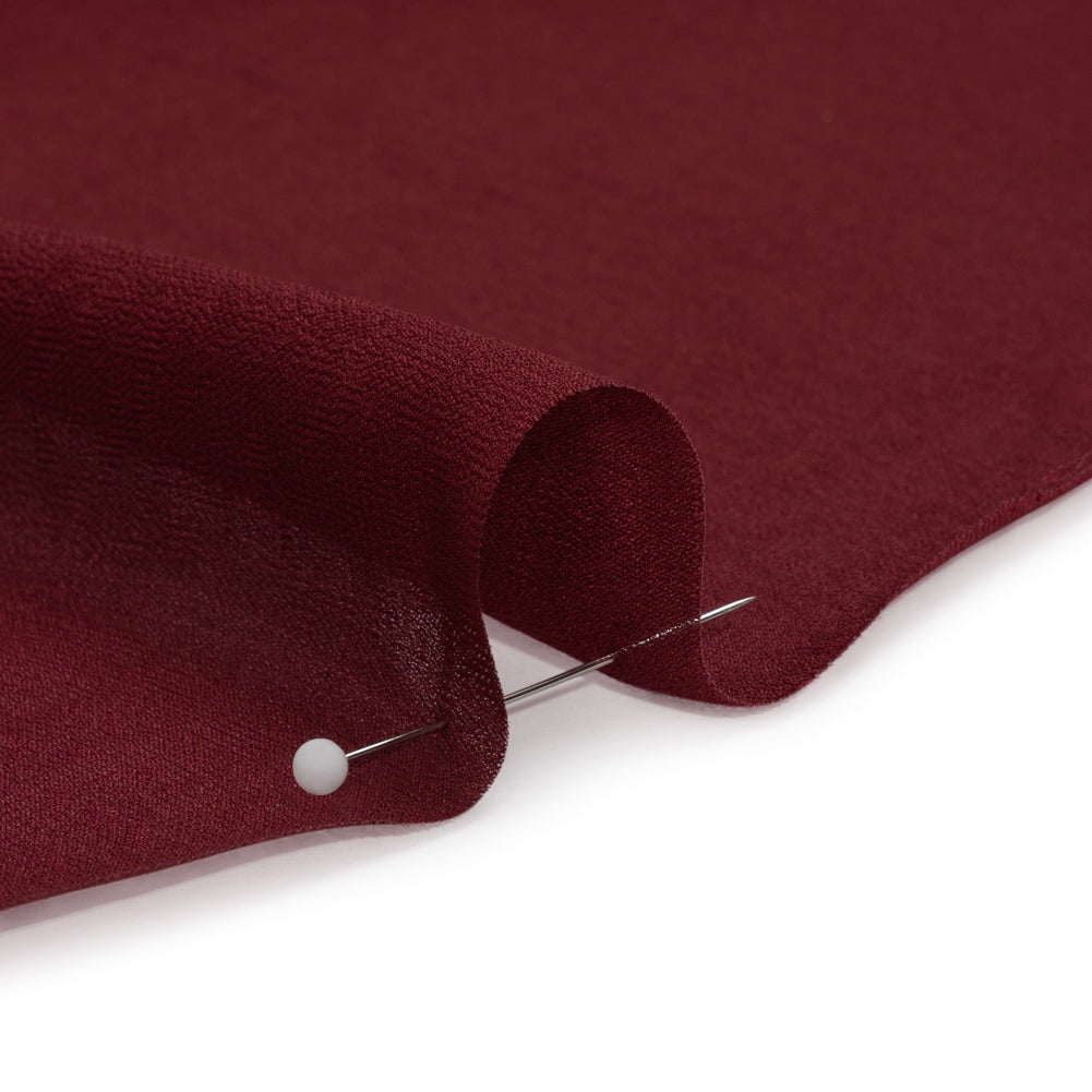 Famous Australian Designer Wine Viscose Georgette Detail Famous Australian Designer Wine Viscose Georgette Detail