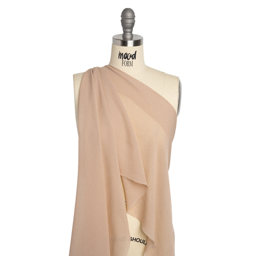 Famous Australian Designer Nude Viscose Georgette Drape Famous Australian Designer Nude Viscose Georgette Drape