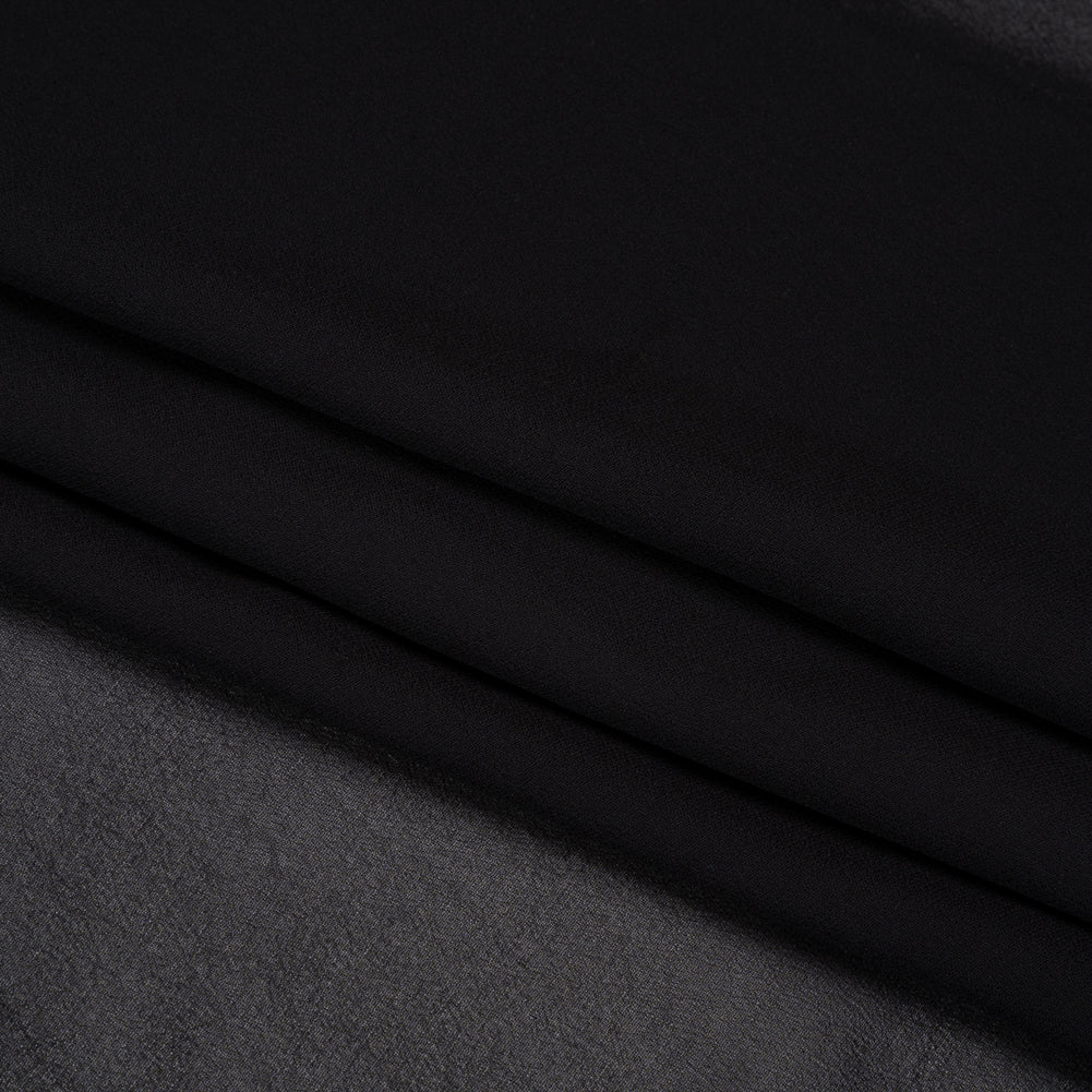 Famous Australian Designer Black Viscose Georgette Folded Famous Australian Designer Black Viscose Georgette Folded