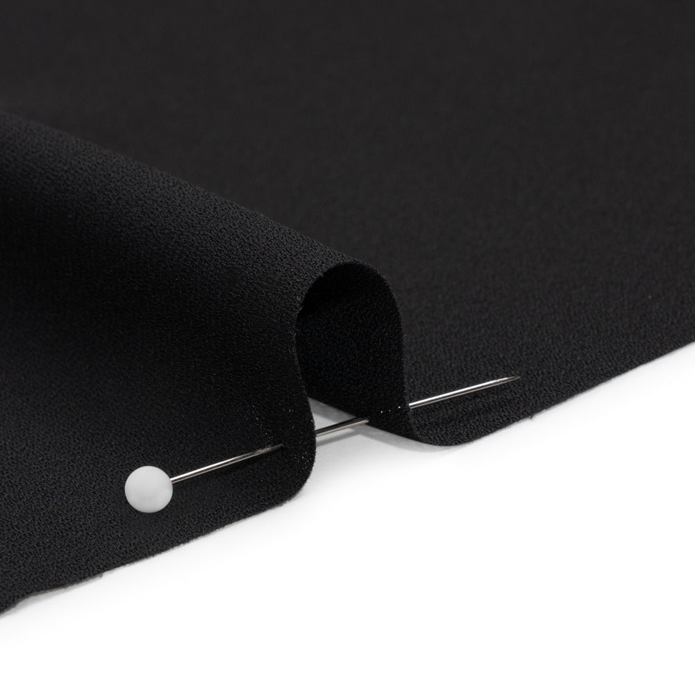 Famous Australian Designer Black Polyester Double Georgette Detail Famous Australian Designer Black Polyester Double Georgette Detail