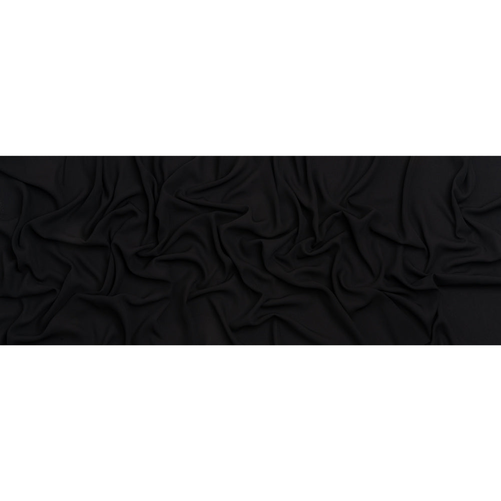 Famous Australian Designer Black Polyester Double Georgette Full Famous Australian Designer Black Polyester Double Georgette Full