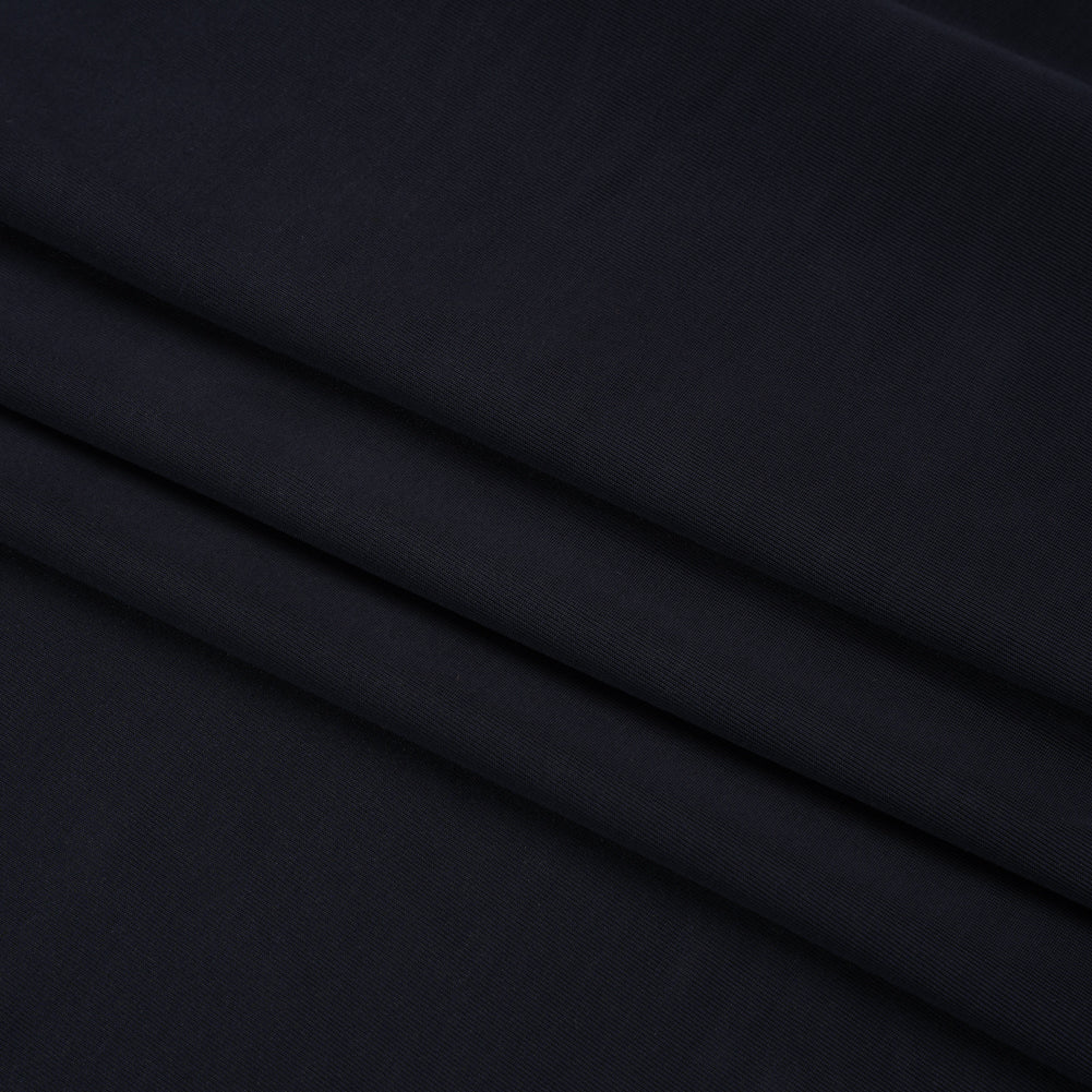 Famous Australian Designer Midnight Navy Stretch Polyester Jersey Folded Famous Australian Designer Midnight Navy Stretch Polyester Jersey Folded