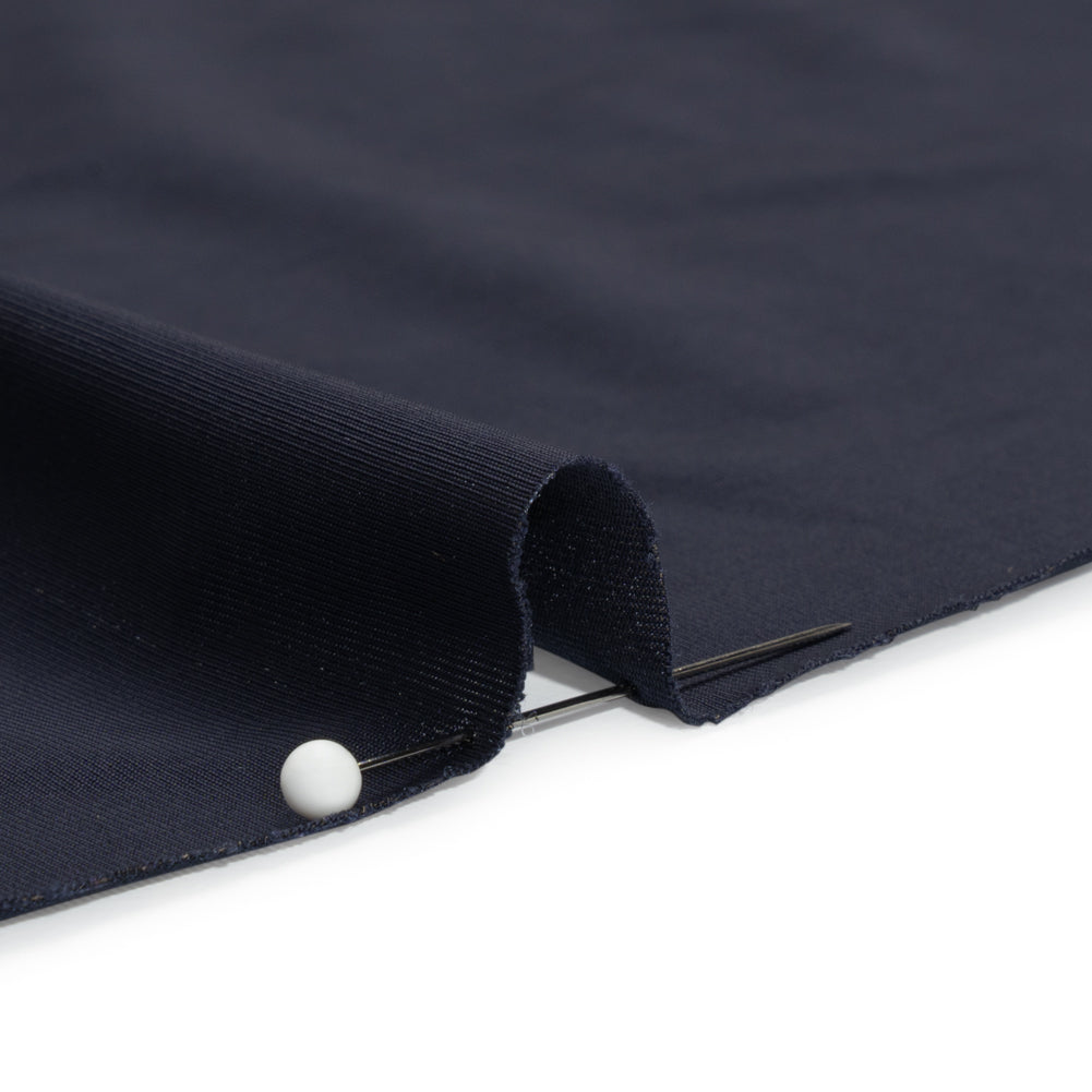 Famous Australian Designer Midnight Navy Stretch Polyester Jersey Detail Famous Australian Designer Midnight Navy Stretch Polyester Jersey Detail