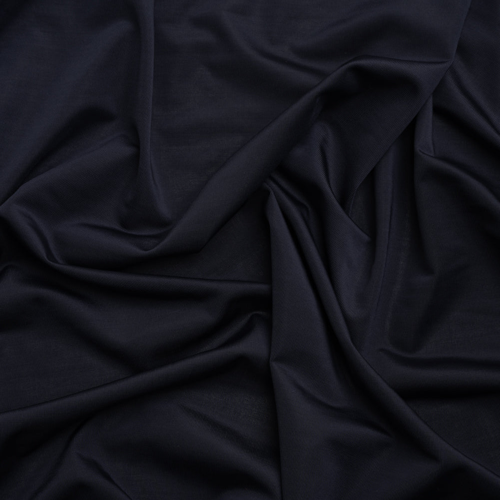 Famous Australian Designer Midnight Navy Stretch Polyester Jersey Famous Australian Designer Midnight Navy Stretch Polyester Jersey
