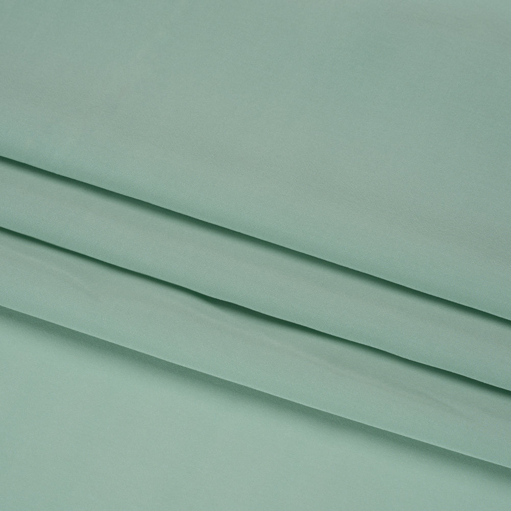 Famous Australian Designer Celadon Viscose Crepe de Chine Folded Famous Australian Designer Celadon Viscose Crepe de Chine Folded