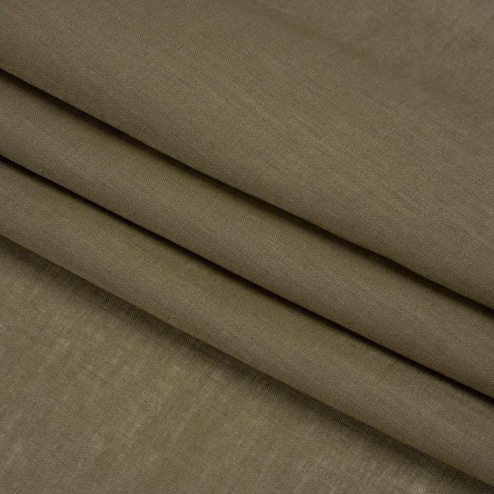 Famous Australian Designer Olive Lightweight Linen Woven Folded Famous Australian Designer Olive Lightweight Linen Woven Folded