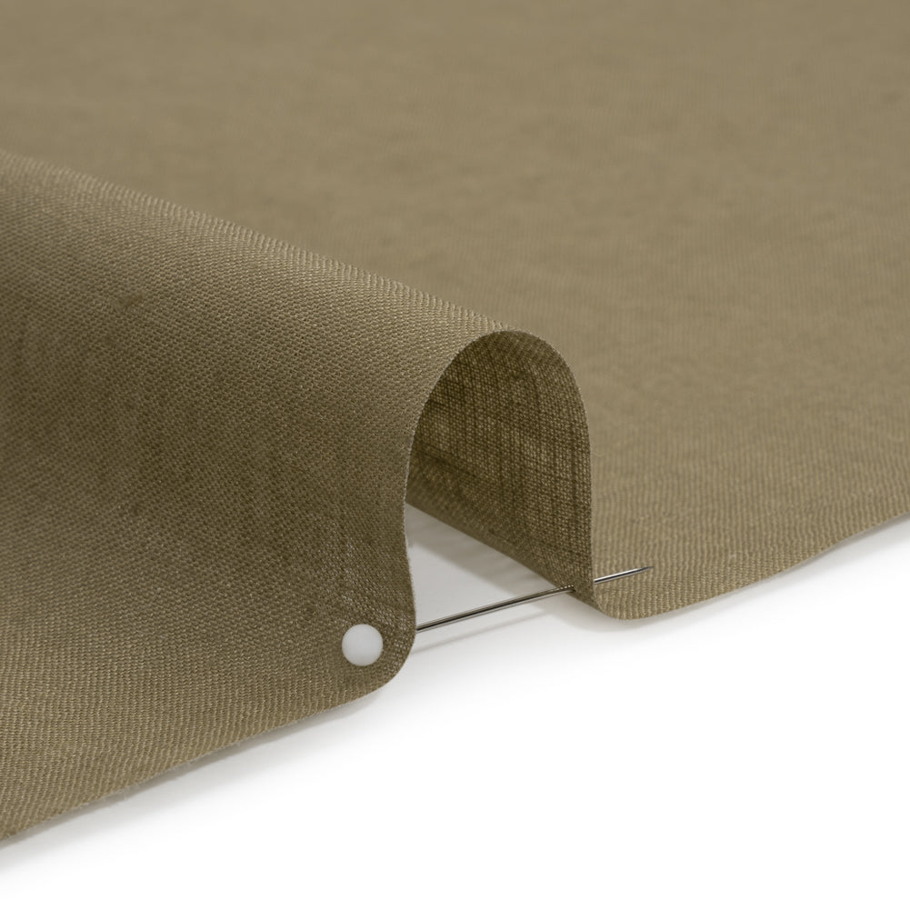 Famous Australian Designer Olive Lightweight Linen Woven Detail Famous Australian Designer Olive Lightweight Linen Woven Detail