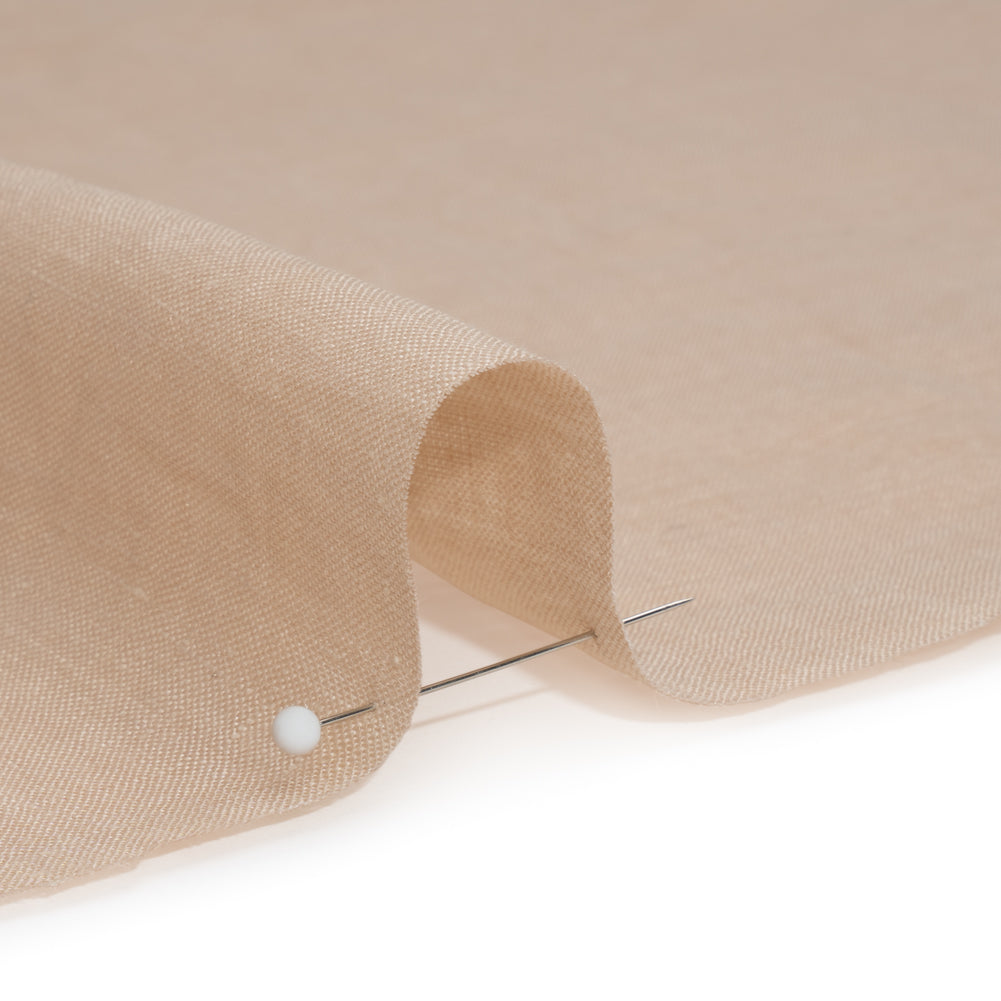Famous Australian Designer Beige Lightweight Linen Woven Detail Famous Australian Designer Beige Lightweight Linen Woven Detail