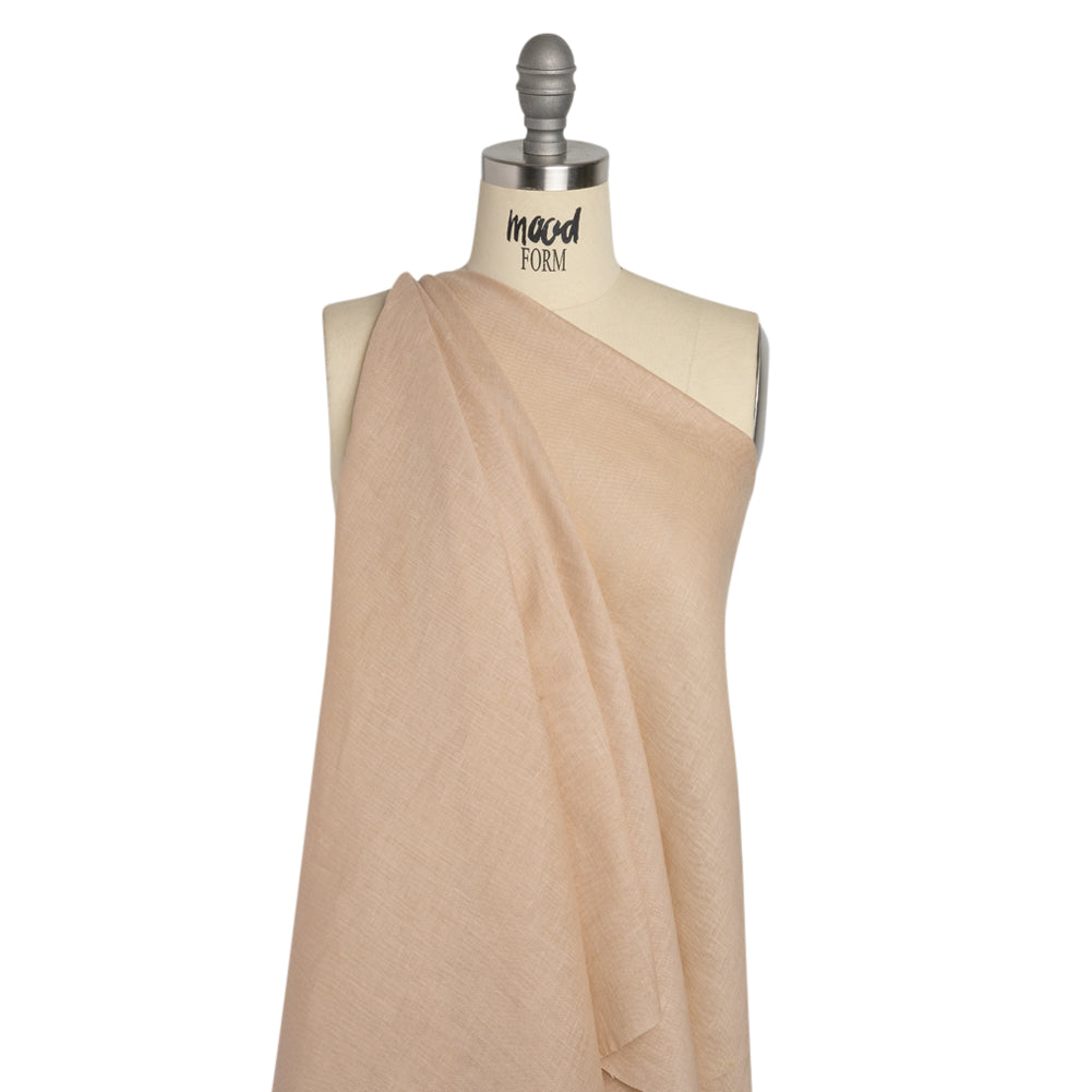 Famous Australian Designer Beige Lightweight Linen Woven Drape Famous Australian Designer Beige Lightweight Linen Woven Drape