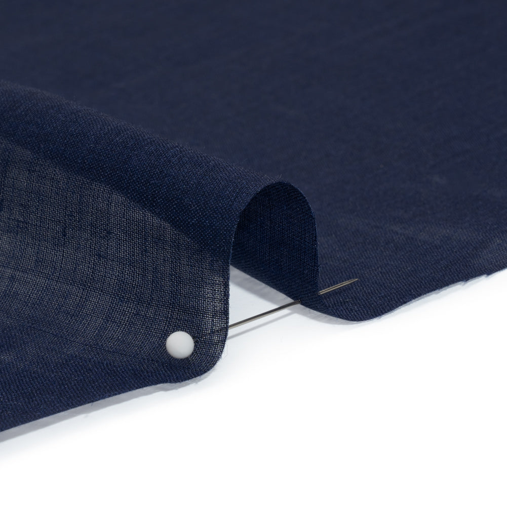 Famous Australian Designer Navy Lightweight Ramie Woven Detail Famous Australian Designer Navy Lightweight Ramie Woven Detail