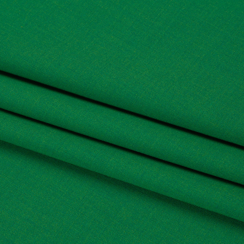 Famous Australian Designer Green Stretch Wool and Polyester Suiting Folded Famous Australian Designer Green Stretch Wool and Polyester Suiting Folded
