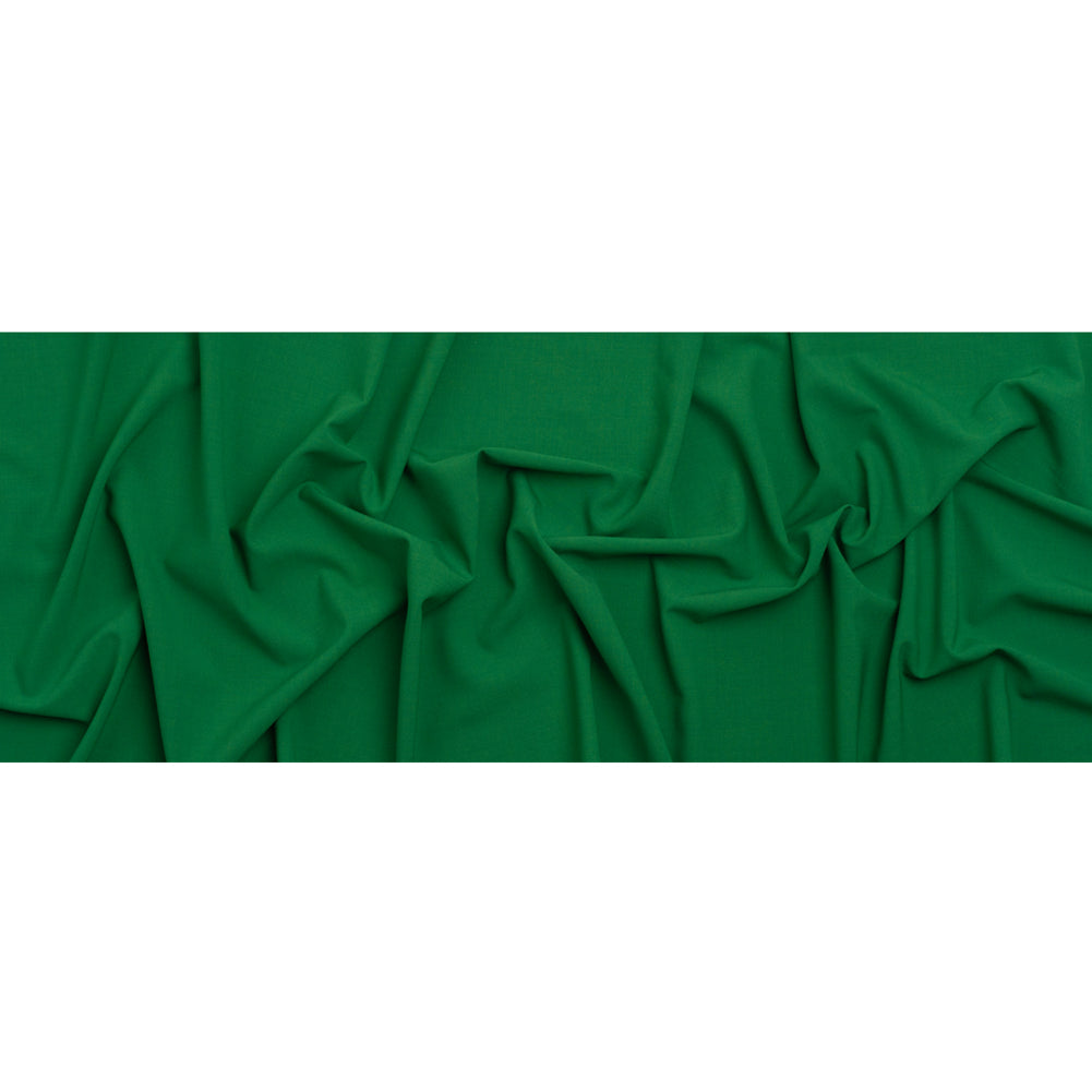 Famous Australian Designer Green Stretch Wool and Polyester Suiting Full Famous Australian Designer Green Stretch Wool and Polyester Suiting Full