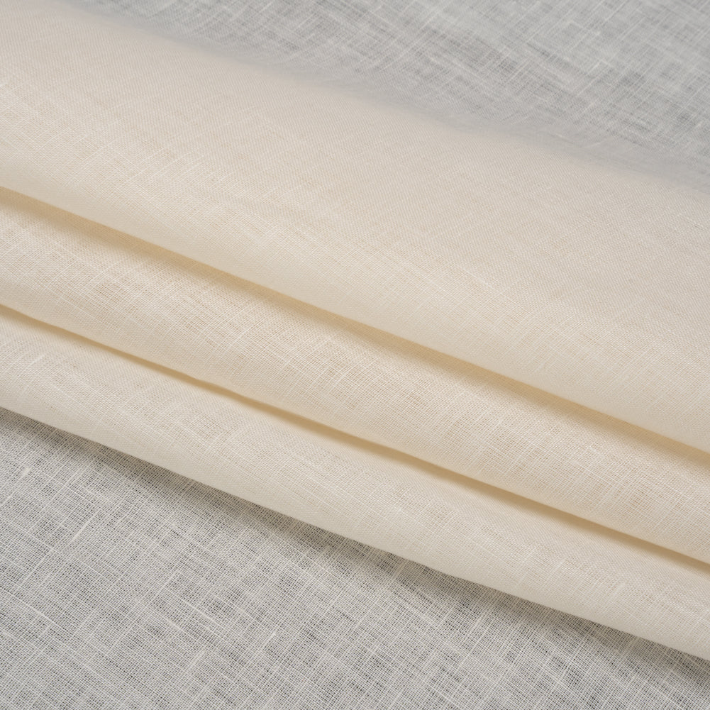 Famous Australian Designer Cream Lightweight Linen Woven Folded Famous Australian Designer Cream Lightweight Linen Woven Folded