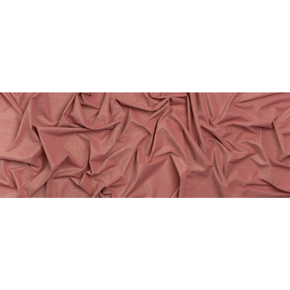 Famous Australian Designer Rose and Metallic Gold Stretch Polyamide and Polyester Tricot Full Famous Australian Designer Rose and Metallic Gold Stretch Polyamide and Polyester Tricot Full