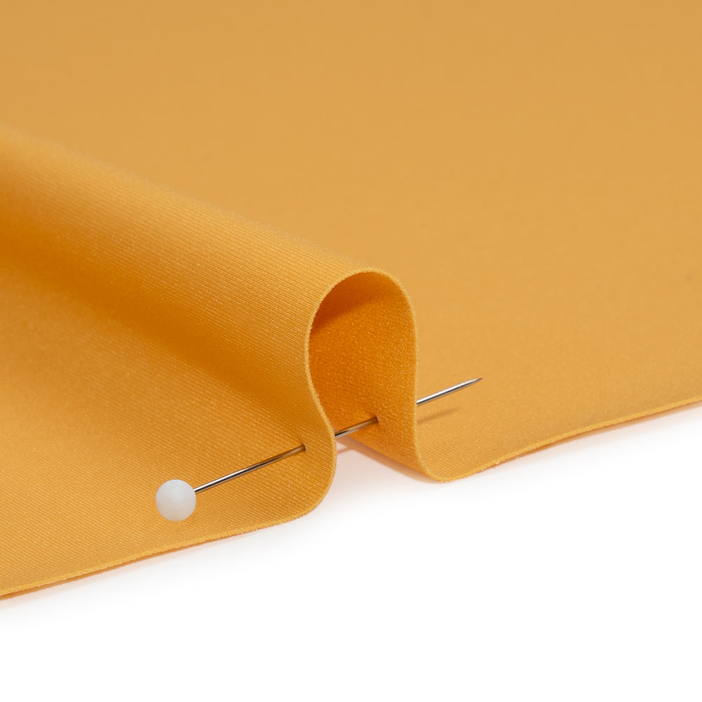 Famous Australian Designer Mustard Stretch Polyamide Interlock Knit Detail Famous Australian Designer Mustard Stretch Polyamide Interlock Knit Detail