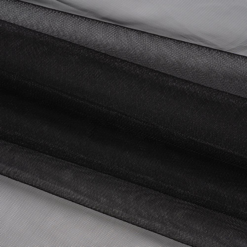 Famous Australian Designer Black Polyester Tulle Folded Famous Australian Designer Black Polyester Tulle Folded