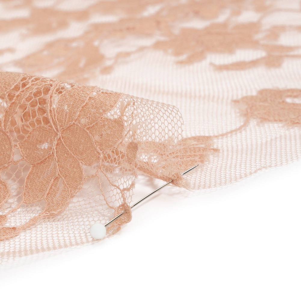 Famous Australian Designer Blush Floral Re-Embroidered Cotton and Nylon Lace Detail Famous Australian Designer Blush Floral Re-Embroidered Cotton and Nylon Lace Detail