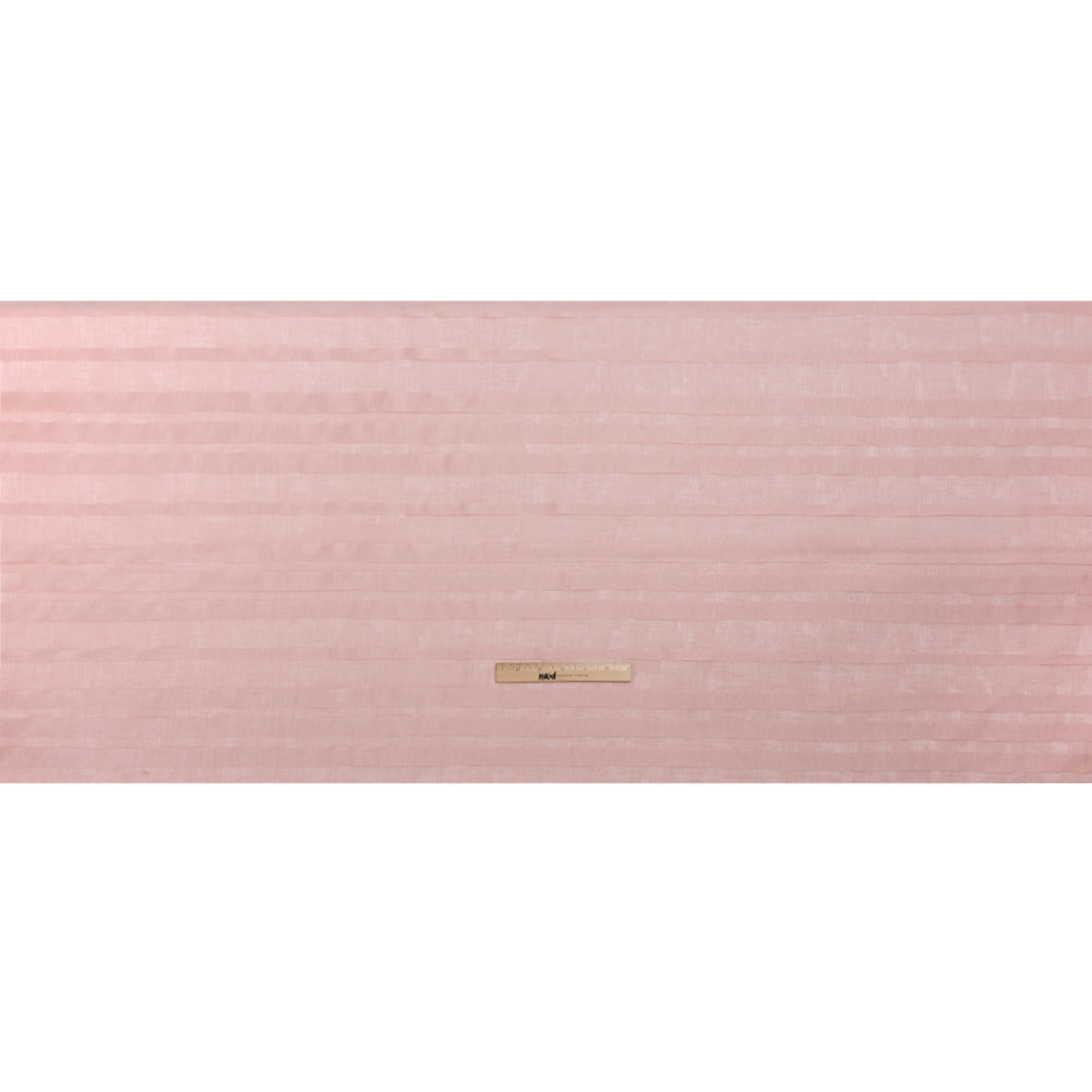 Famous Australian Designer Dusty Rose Striped Polyester Burnout Woven Full Famous Australian Designer Dusty Rose Striped Polyester Burnout Woven Full