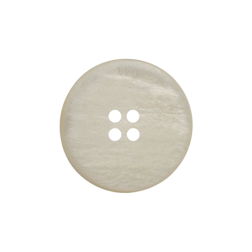 Rolled Rim 4-Hole Plastic Button - Beige and Taupe Iridescent - 36L/23mm - Detail Rolled Rim 4-Hole Plastic Button - Beige and Taupe Iridescent - 36L/23mm - Detail