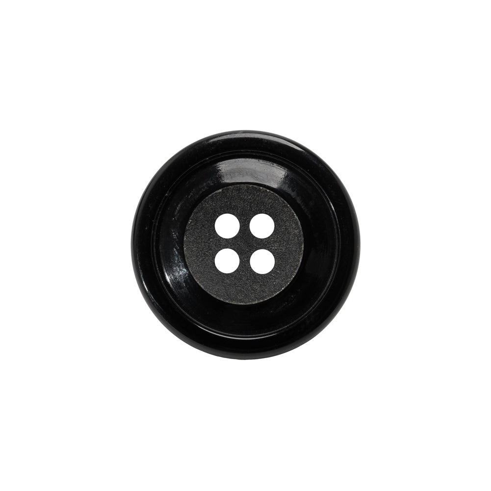 Plastic 4-Hole Button - Black Matte Center - 32L/20mm Plastic 4-Hole Button - Black Matte Center - 32L/20mm