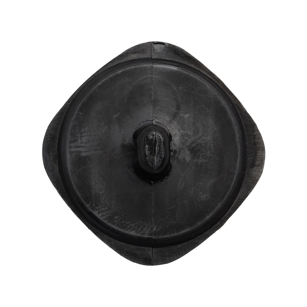 Square Plastic Shank Back Button - Black Partial Matte Abstract - 44L/28mm - Detail Square Plastic Shank Back Button - Black Partial Matte Abstract - 44L/28mm - Detail
