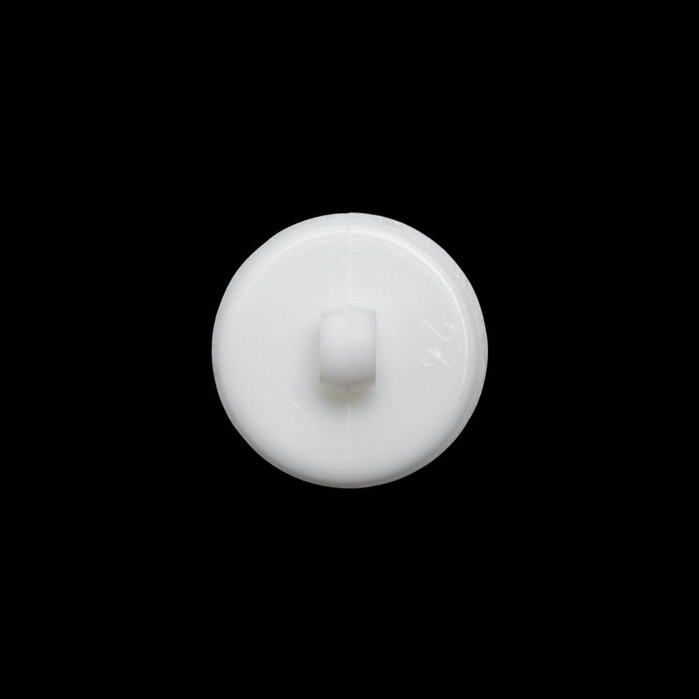 Plastic Shank Back Button - White Faux Gems and Latticework - 24L/15mm - Detail Plastic Shank Back Button - White Faux Gems and Latticework - 24L/15mm - Detail